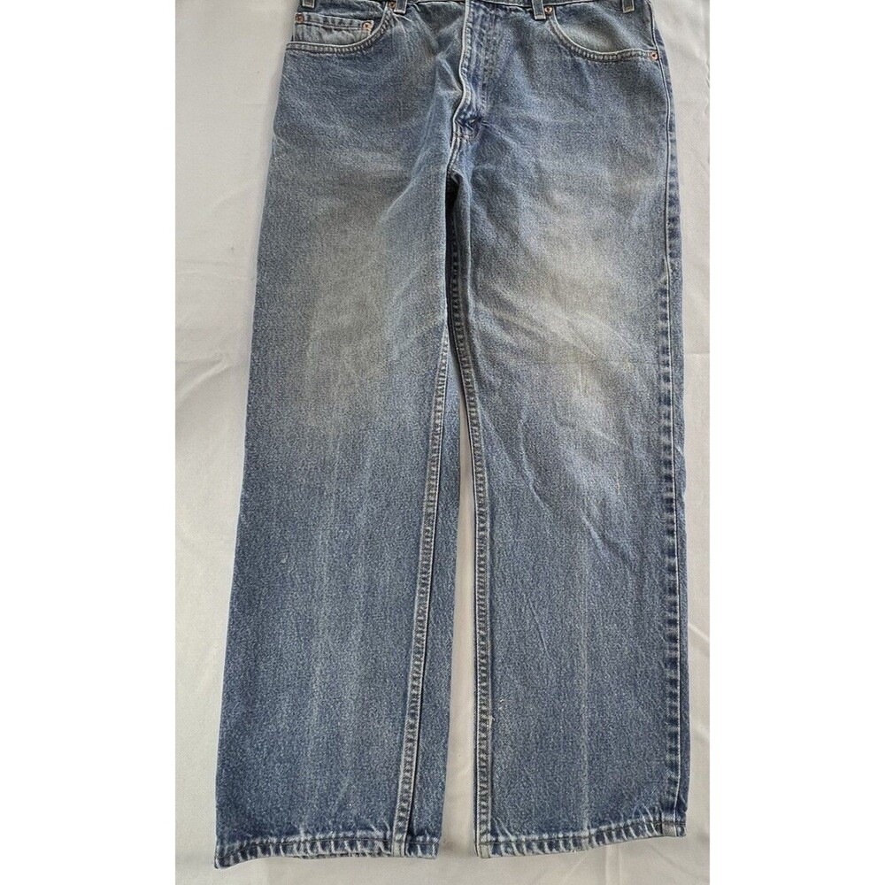 Vintage Levis 505 Men Light Wash Regular Fit Straight Leg Denim Blue Jeans 36x27